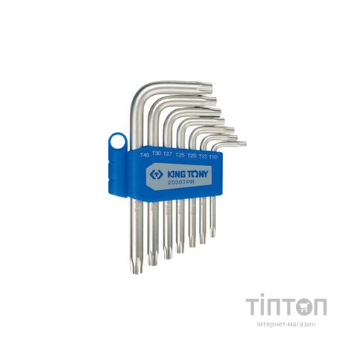 Ключ KING TONY Г-подібний Torx Т10-Т40, 7 шт. (20307PR)