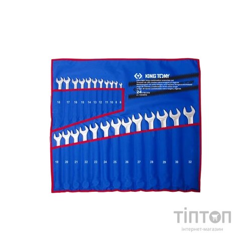 Ключ KING TONY комбінований 24 шт. (12B4MRN)