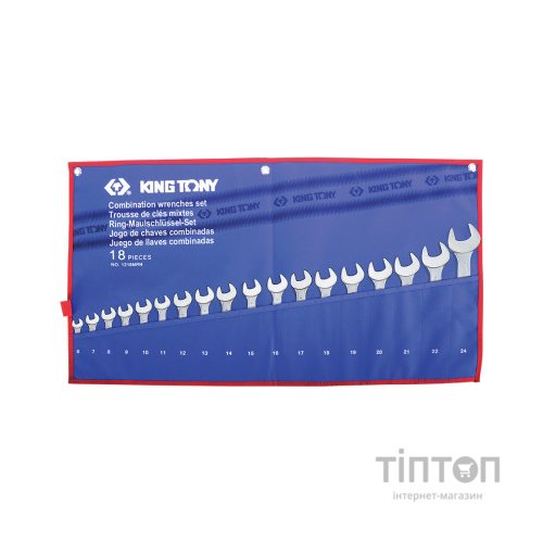 Ключ KING TONY ріжково-накидний 18 шт. 6-24 мм (1218MRN)