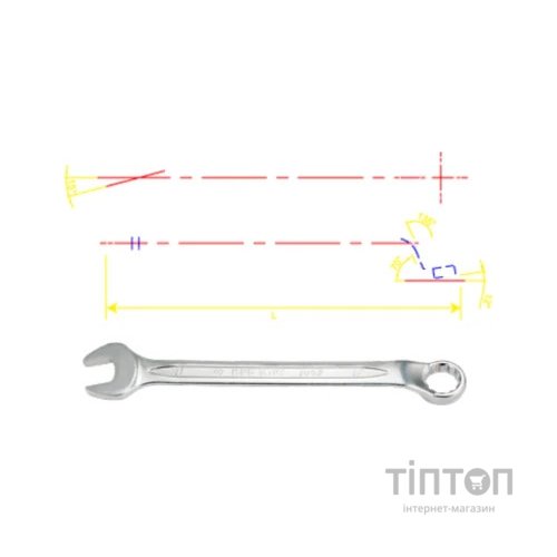 Ключ KING TONY ріжково-накидний 45 градусів 9 мм (1063-09)