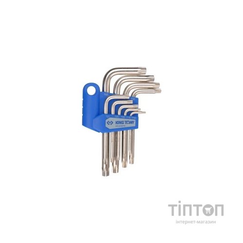 Ключ KING TONY Torx 9 шт,. Т10-Т50, Г-подібний (20309PR)