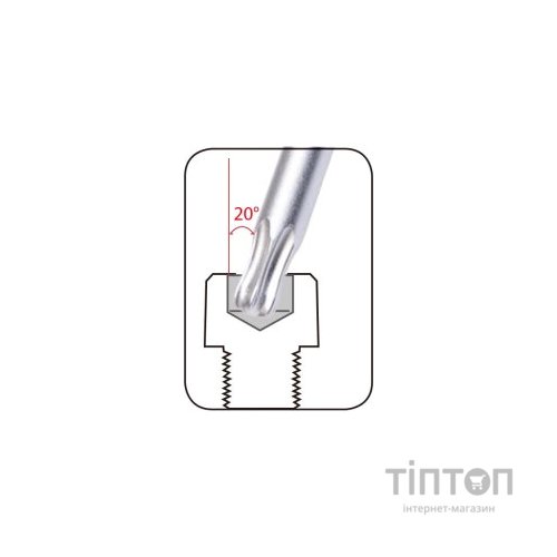 Ключ KING TONY Torx 9 шт. (Т10-Т50) Г-подібний подовжений з отвором (204B29PR)