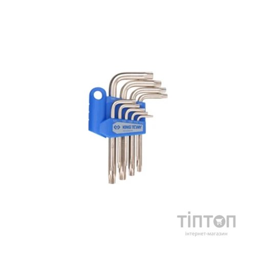 Ключ KING TONY Torx 9 шт. (Т10-Т50) Г-подібний з отвором (20409PR)