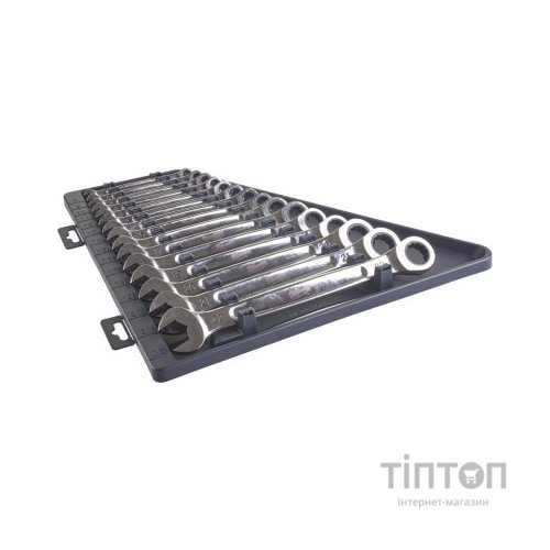 Ключ Milwaukee MAX BITE рожково-накидний з тріскачкою, 15шт, 8-22мм (4932464994)