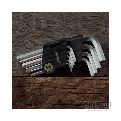 Ключ Sigma набір шестигранних 9шт 1.5-10мм CrV, короткі (4022011)