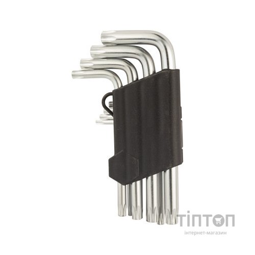 Ключ Sigma набір TORX 9шт T10-T50 CrV, короткі з отвором (4022211)