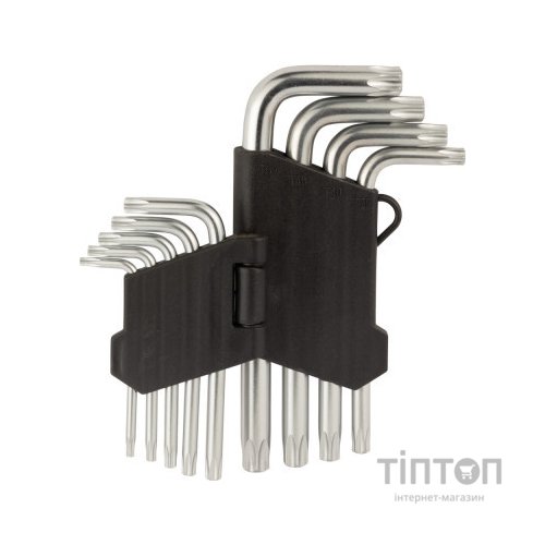 Ключ Sigma набір TORX 9шт T10-T50 CrV, короткі з отвором (4022211)