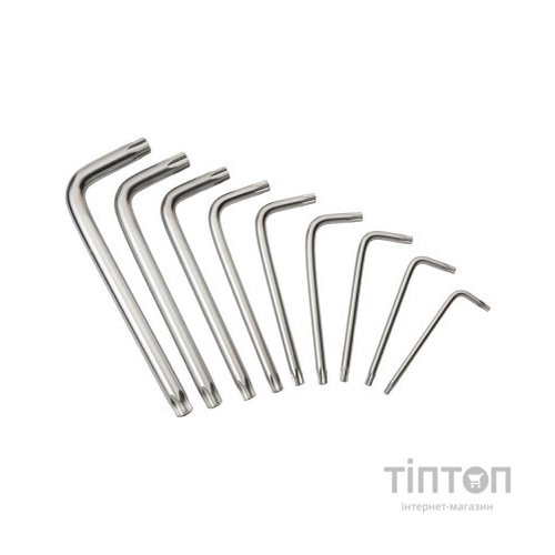 Ключ Sigma набір TORX 9шт T10-T50 CrV, короткі з отвором (4022211)