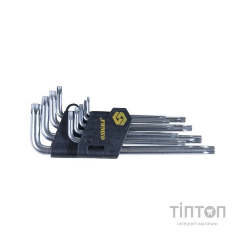 Ключ Sigma набір TORX 9шт T10-T50мм CrV, середні з отвором (4022221)