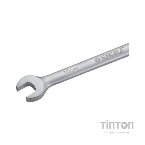 Ключ Sigma ріжково-накидний з тріскачкою 10мм CrV satine (6022101)