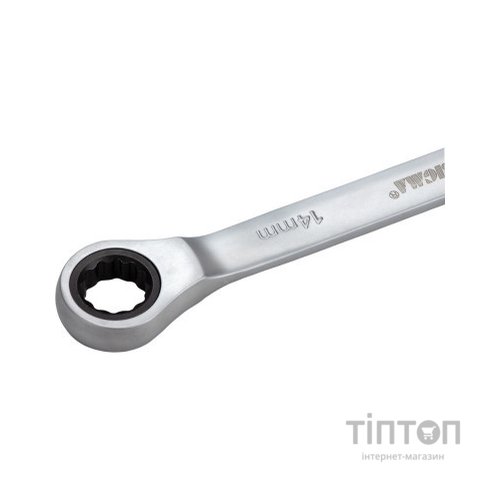 Ключ Sigma ріжково-накидний з тріскачкою 14мм CrV satine (6022141)