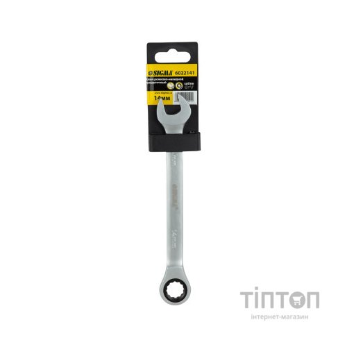 Ключ Sigma ріжково-накидний з тріскачкою 14мм CrV satine (6022141)