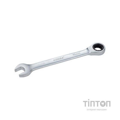 Ключ Sigma ріжково-накидний з тріскачкою 15мм CrV satine (6022151)