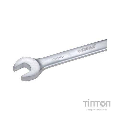 Ключ Sigma ріжково-накидний з тріскачкою 15мм CrV satine (6022151)