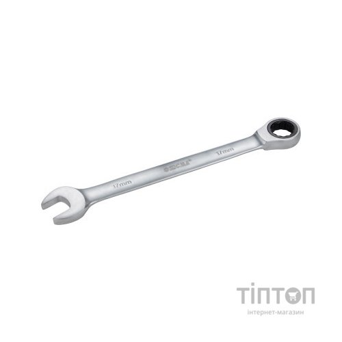 Ключ Sigma ріжково-накидний з тріскачкою 17мм CrV satine (6022171)