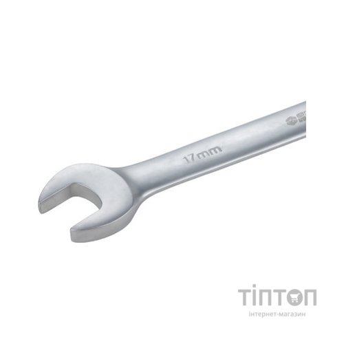 Ключ Sigma ріжково-накидний з тріскачкою 17мм CrV satine (6022171)