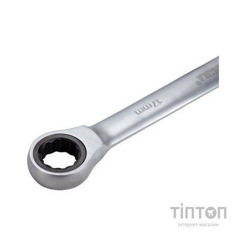 Ключ Sigma ріжково-накидний з тріскачкою 17мм CrV satine (6022171)