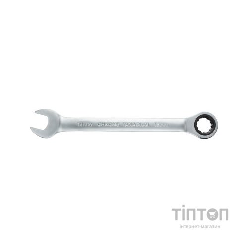 Ключ Sigma ріжково-накидний з тріскачкою 19мм CrV satine (6022191)