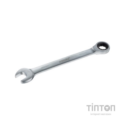 Ключ Sigma ріжково-накидний з тріскачкою 19мм CrV satine (6022191)