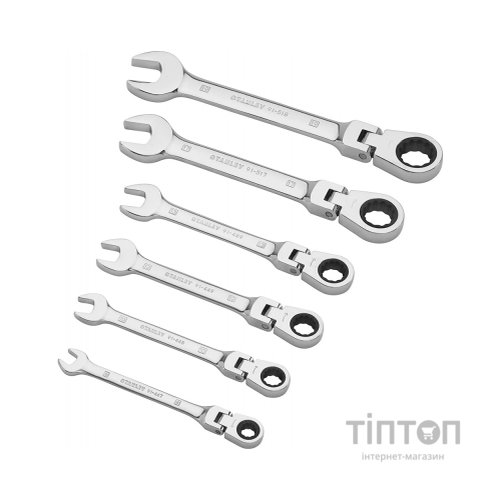 Ключ Stanley комбінованих MaxiDrive Plus, храповий механізм, 6 шт (4-91-444)