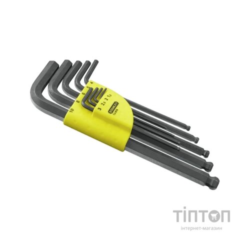 Ключ Stanley шестигранних 9 шт. 1,5;2;2,5;3;4;5;6;8;10 мм (1-13-976)