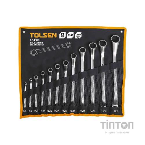 Ключ Tolsen ключів накидних в чохлі 12 шт (15170)