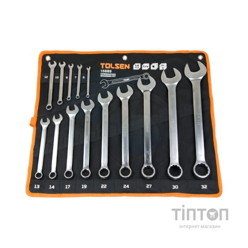 Ключ Tolsen комбінованих у чохлі 14 шт (15889)