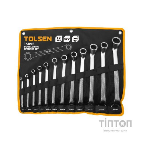 Ключ Tolsen накидних в чохлі 12 шт (15896)