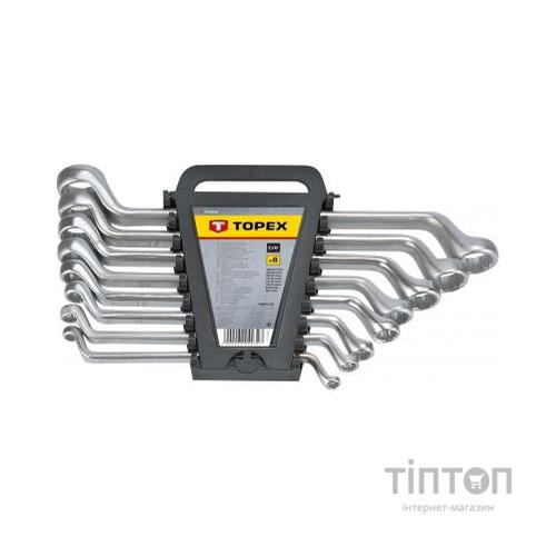 Ключ Topex ключей накидных изогнутых 6-22 мм, 8 шт. (35D856)