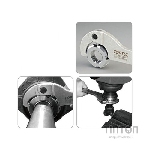 Ключ Toptul для круглих шліцьових гайок шарнірний 35-50мм (AEEX1A50)