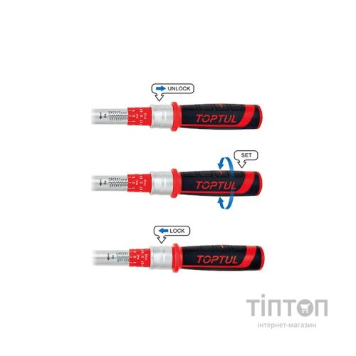 Ключ Toptul динамометричний 1/4"x295мм 5-25Nm (ANBV0803)