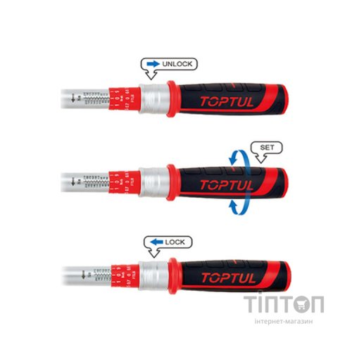 Ключ Toptul динамометричний 3/4"x955мм 100-600Nm (ANBV2460)