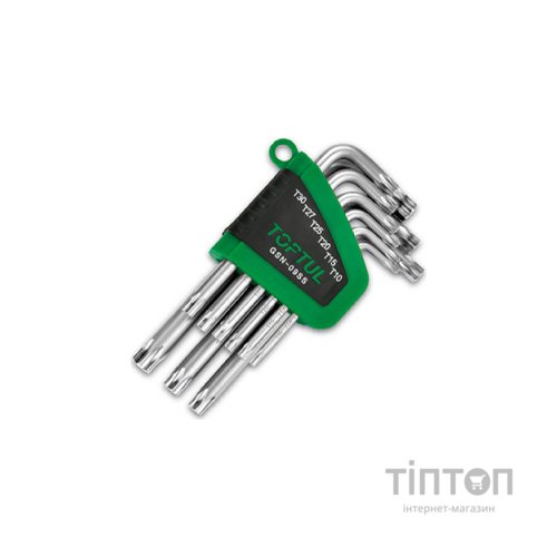 Ключ Toptul Г-подібний TORX T10-T50, 9 шт. (GSN-09SS)