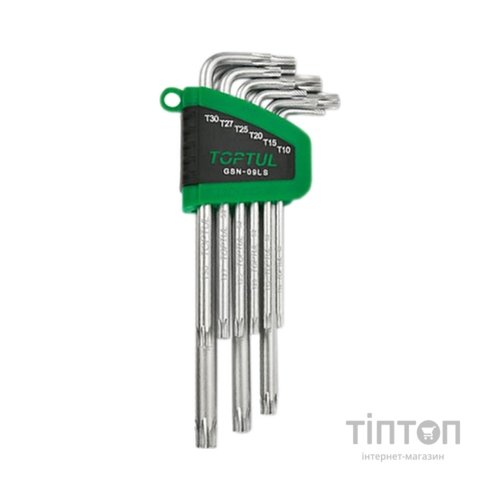 Ключ Toptul Г-подібний TORX T10-T50 9шт. довгих (GSN-09LS)