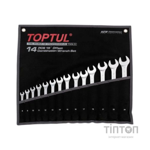 Ключ Toptul ключів комбінованих 14 шт 8-32 мм Hi-Performance (GPAX1401)
