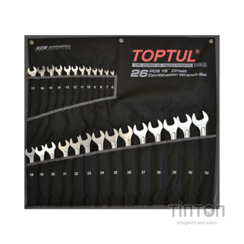 Ключ Toptul ключів комбінованих 26 шт 6-32 мм Hi-Performance (GPAX2601)