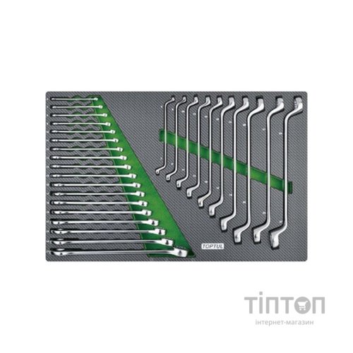 Ключ Toptul ключів комбінованих та накидних 6-27мм 28од.(в ложементі) (GED2813)