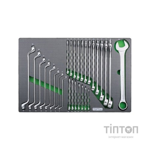 Ключ Toptul ключів комбінованих та накидних 6-32мм 28од.(в ложементі) (GED2820)
