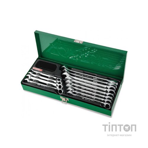Ключ Toptul ключів комбінованих з тріскачкою 8-19мм 12од. (GAAD1205)