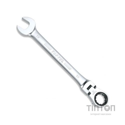 Ключ Toptul ріжково-накидний тріскачковий з шарніром 11мм (AOAH1111)