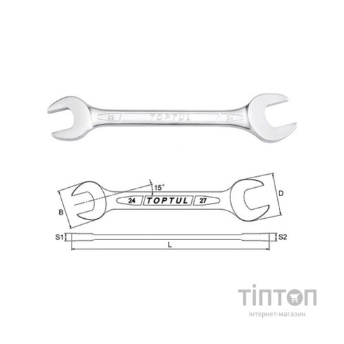 Ключ Toptul ріжковий 19x21мм (AAEJ1921)