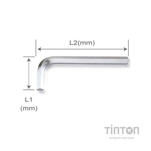 Ключ Toptul шестигранний Г-обр. 2-19мм 14шт. у чохлі (GPAQ1401)