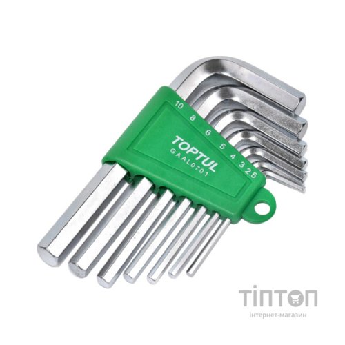 Ключ Toptul шестигранний Г-обр. 2,5-10мм 7шт. (GAAL0701)