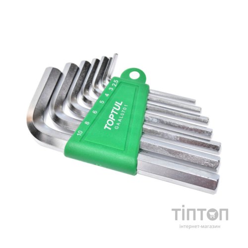 Ключ Toptul шестигранний Г-обр. 2,5-10мм 7шт. (GAAL0701)