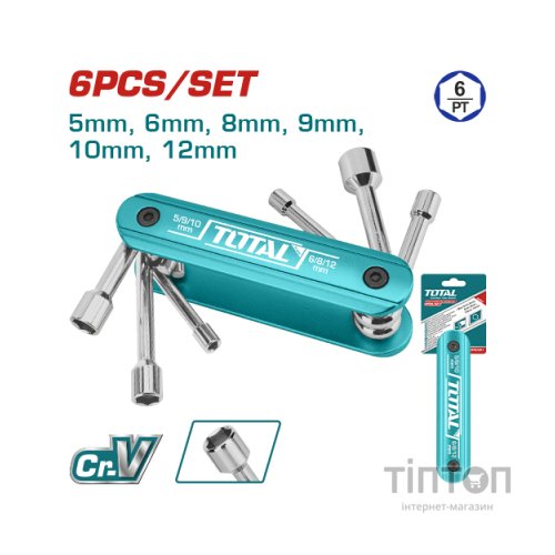 Ключ Total THFND061 гайкових торцевий, 5-12мм, 6шт. (THFND061)