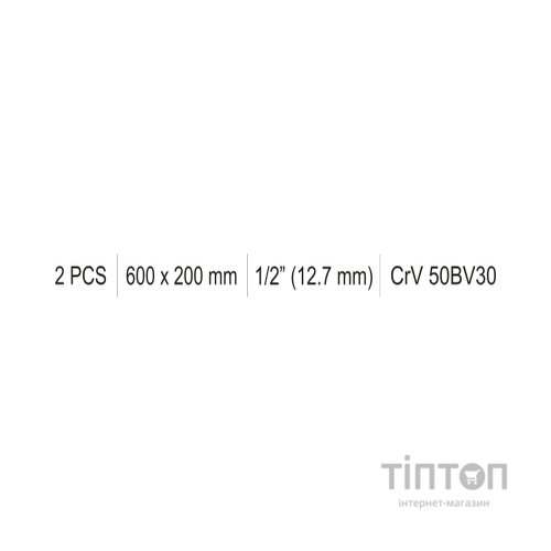 Ключ Yato вороток YT-12445 L-подібний, 600x200мм (YT-12445)