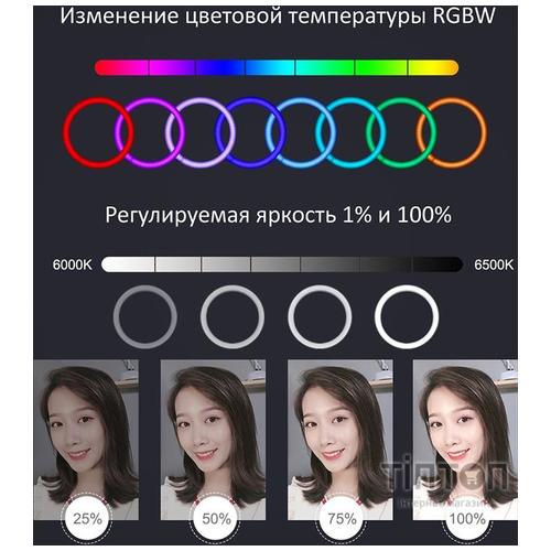 Набір блогера Puluz Ring LED lamp 12"+ tripod 1.1m (PKT3050EU)