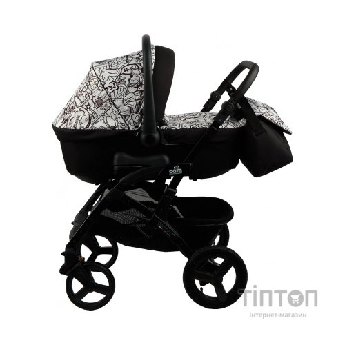 Коляска Cam 2 в 1 Dinamico Up Smart чорно-біле графіті (897010/782)