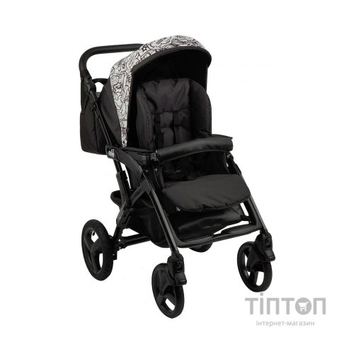 Коляска Cam 2 в 1 Dinamico Up Smart чорно-біле графіті (897010/782)