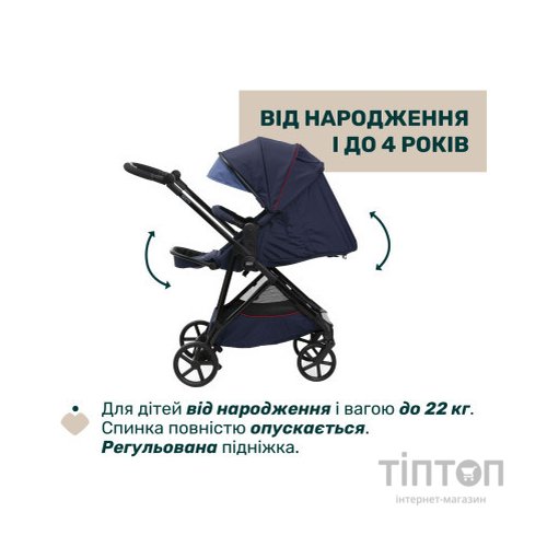 Коляска Chicco 2 в 1 Seety синя (2900990870639) (87097.79.01)